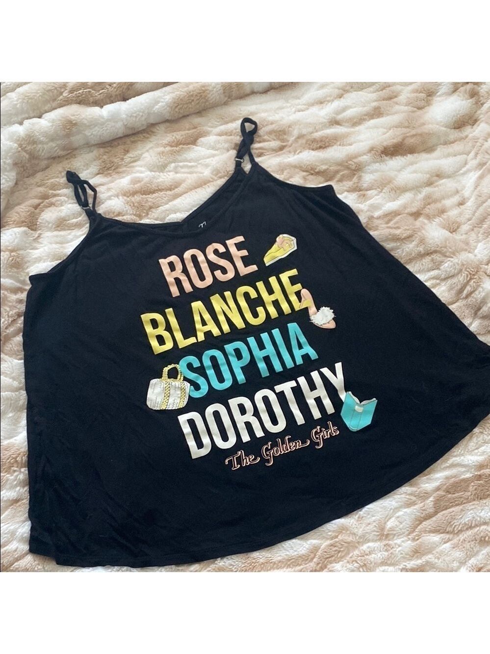 Black Golden Girls black Graphic Tank Top